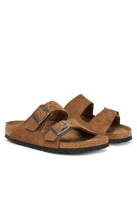 Birkenstock Klapki Arizona Sfb 1030865 Brązowy. Kolor: brązowy. Materiał: skóra, zamsz #4