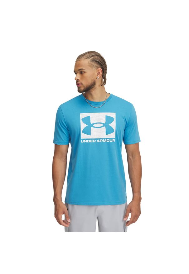 Koszulka treningowa męska Under Armour ABC Camo Boxed Logo. Kolor: niebieski. Sport: fitness