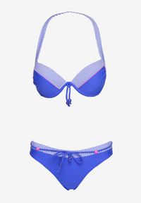 Born2be - Granatowe Bikini 2-Częściowe Stanik z Ozdobnymi Cyrkoniami Majtki Figi Hiadia. Kolor: niebieski #3