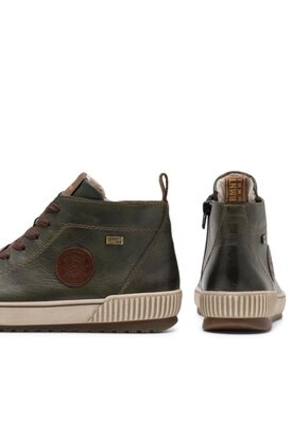 Remonte Trzewiki D0771-54 Khaki. Kolor: brązowy. Materiał: skóra