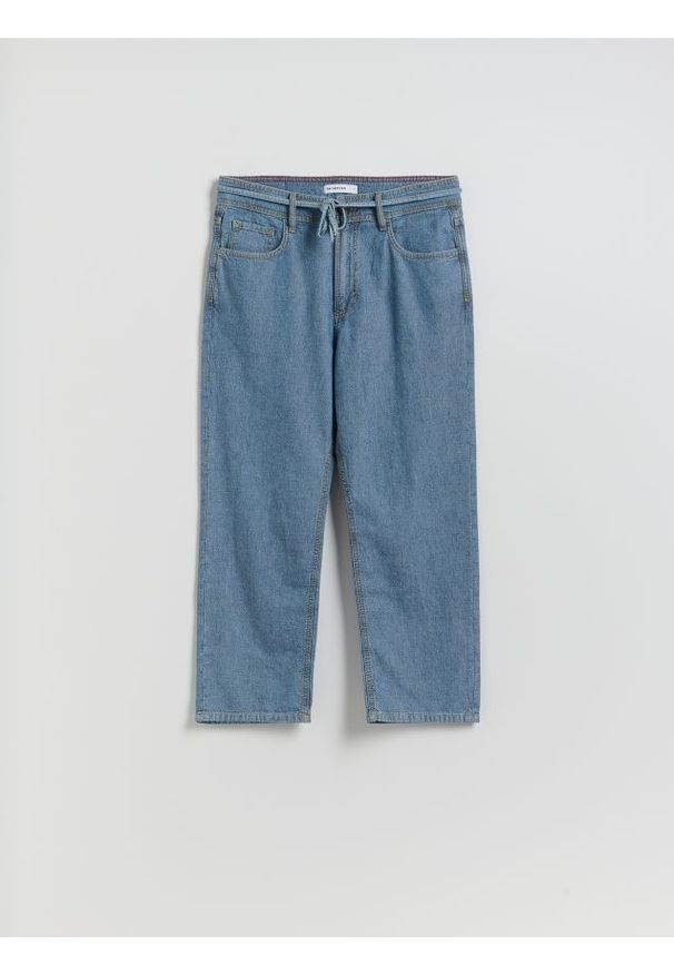 Reserved - Jeansy relaxed straight - niebieski. Kolor: niebieski