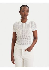 Guess Polo W6GR25 Z0672 Biały Regular Fit. Typ kołnierza: polo. Kolor: biały. Materiał: wiskoza #1