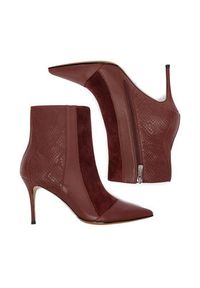 Eva Minge Botki EO-DELLA-GLC9036-5.5-888 Bordowy. Kolor: czerwony. Materiał: skóra #8
