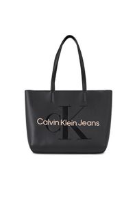Calvin Klein Jeans Torebka Sculpted Shopper29 Mono K60K610276 Czarny. Kolor: czarny