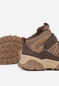 Born2be - Brązowe Ocieplone Botki Sportowe Stylizowane na Sneakersy Mevinadea. Okazja: na co dzień. Kolor: brązowy. Materiał: jeans, materiał. Styl: sportowy #4