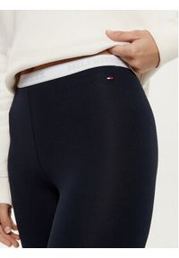 TOMMY HILFIGER - Tommy Hilfiger Legginsy UW0UW05576 Granatowy Slim Fit. Kolor: niebieski. Materiał: bawełna