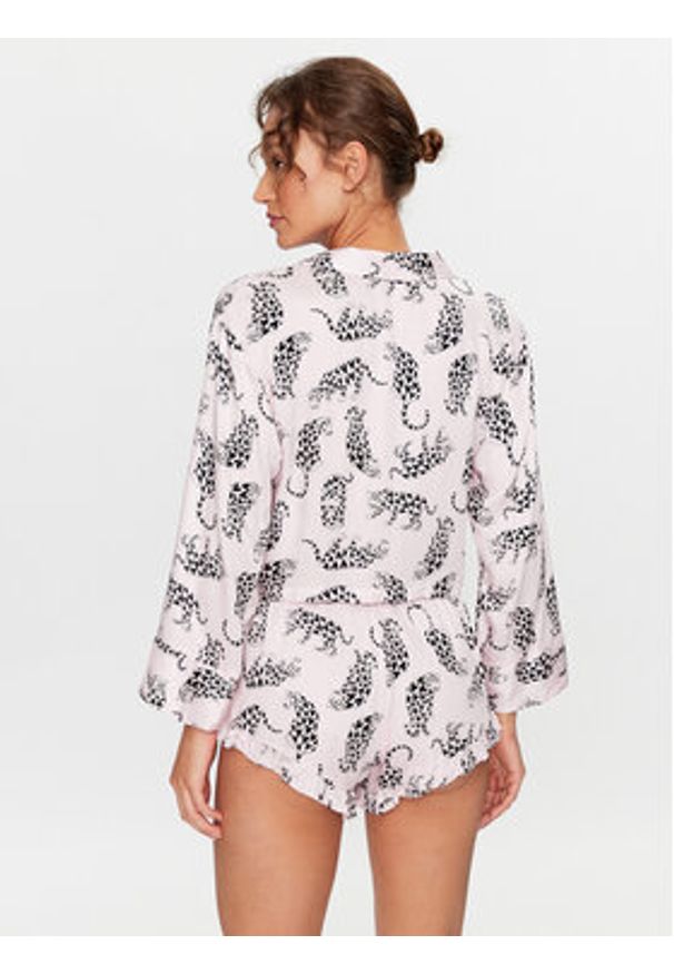 Hunkemöller Koszulka piżamowa 203159 Różowy Comfortable Fit. Kolor: różowy. Materiał: wiskoza