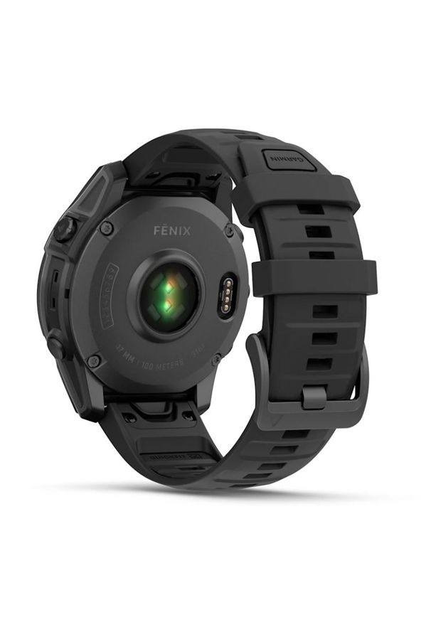 GARMIN - Garmin Fenix E 47mm Slate Gray. Materiał: włókno. Styl: sportowy, militarny