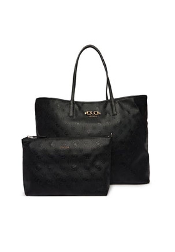 Guess Torebka Victtoria HWPD95 14290 Czarny. Kolor: czarny. Materiał: skórzane