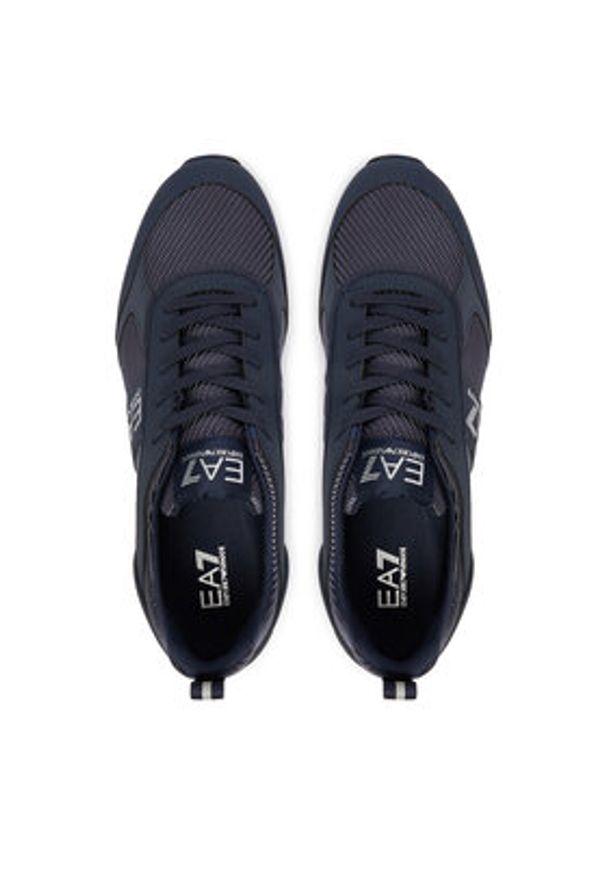 EA7 Emporio Armani Sneakersy 7X000337 AF18613 MZ592 Granatowy. Kolor: niebieski. Materiał: skóra
