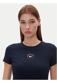 Tommy Jeans T-Shirt Tjw Slim Essential Logo 2 Tee DW0DW20316 Granatowy Regular Fit. Kolor: niebieski. Materiał: syntetyk, bawełna #3