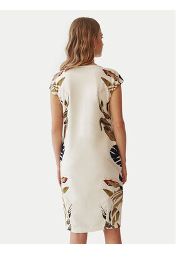 Tatuum Sukienka codzienna Koka 1 T2407.207 Écru Regular Fit. Okazja: na co dzień. Materiał: bawełna. Typ sukienki: proste. Styl: casual
