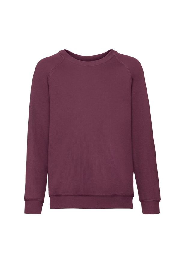FRUIT OF THE LOOM - Bluza Dziecięca Classic Raglan. Kolor: czerwony, wielokolorowy, brązowy. Długość rękawa: raglanowy rękaw