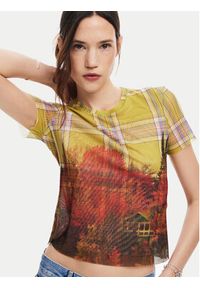 Desigual T-Shirt Double 24WWTK27 Kolorowy Slim Fit. Materiał: syntetyk. Wzór: kolorowy #4