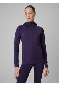 4f - 4F Bluza treningowa regular szybkoschnąca damska - fioletowy S. Kolor: fioletowy. Długość rękawa: raglanowy rękaw #1