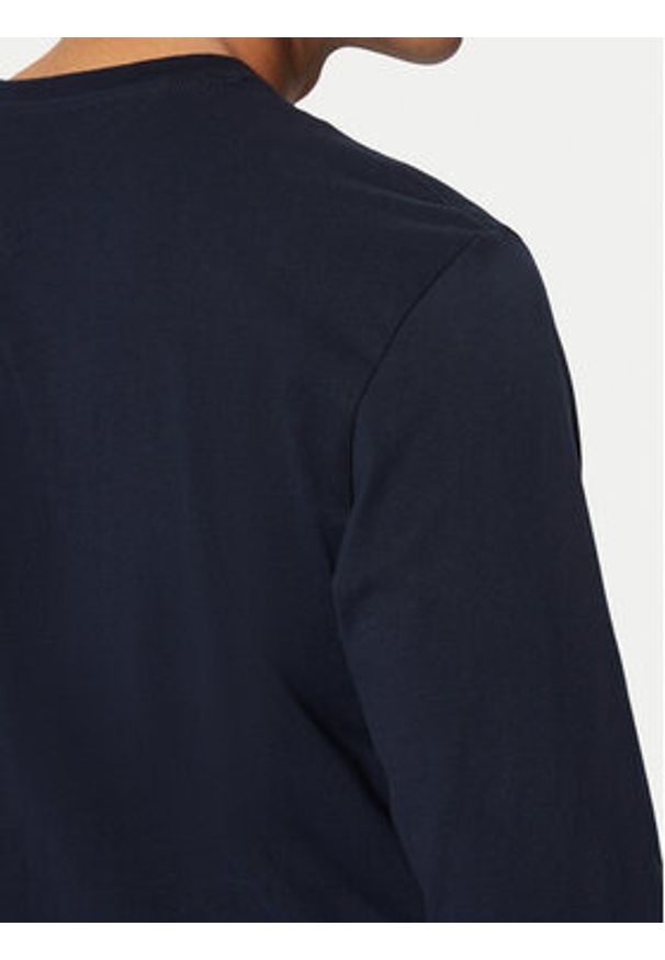 Tommy Jeans Longsleeve Linear DM0DM21138 Granatowy Slim Fit. Kolor: niebieski. Materiał: bawełna. Długość rękawa: długi rękaw
