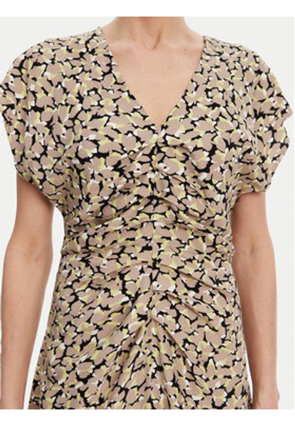 French Connection Sukienka codzienna 71YCV Khaki Regular Fit. Okazja: na co dzień. Kolor: brązowy. Materiał: wiskoza. Typ sukienki: proste. Styl: casual