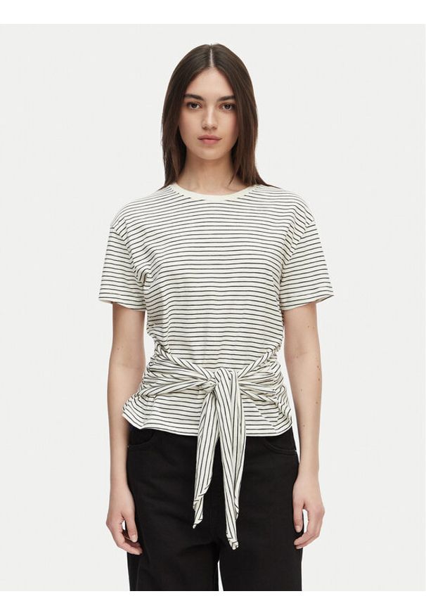 TOMMY HILFIGER - Tommy Hilfiger T-Shirt WW0WW49256 Biały Relaxed Fit. Kolor: biały. Materiał: bawełna