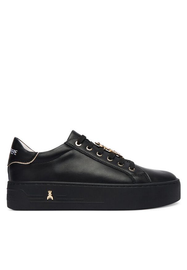 Patrizia Pepe Sneakersy PPJ907.41 Czarny. Kolor: czarny. Materiał: skóra