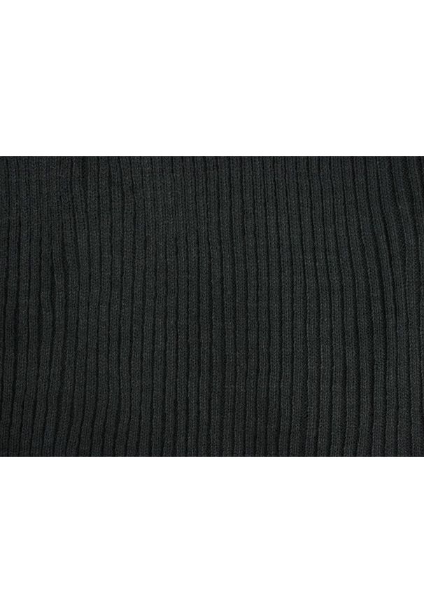 Pako Jeans - Ciepły Męski Komin, Składany na Raz, Wąski, Szary, Grafitowy w Prążkowany Materiał. Kolor: szary. Materiał: akryl, materiał, prążkowany. Sezon: jesień, zima