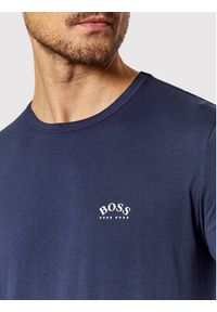 BOSS - Boss T-Shirt Tee Curved 50412363 Granatowy Regular Fit. Kolor: niebieski. Materiał: bawełna #4