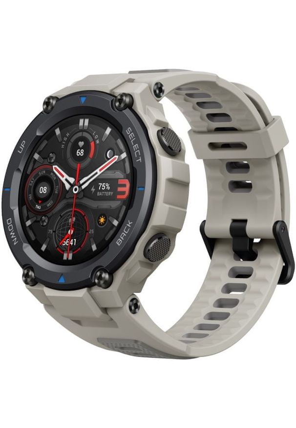 AMAZFIT - Amazfit smartwatch T-Rex Pro, Desert Grey. Rodzaj zegarka: smartwatch. Kolor: szary. Styl: militarny, sportowy