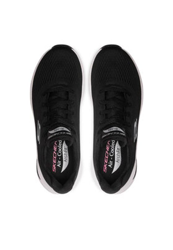 skechers - Skechers Sneakersy Arch Fit 149057/BKW Czarny. Kolor: czarny. Materiał: materiał