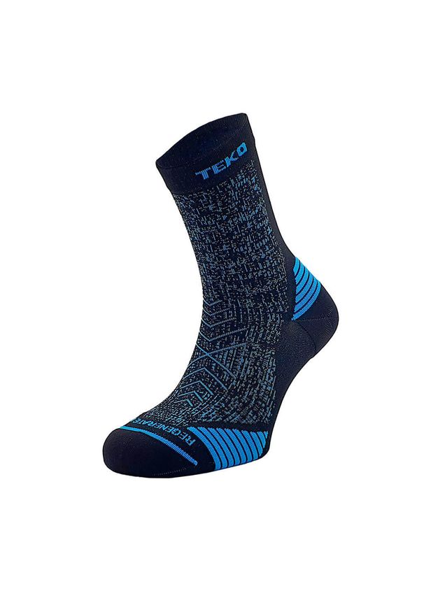 TEKO - Skarpety do biegania Teko ecoRUN Short Crew Light Half Cushion 2.0. Kolor: szary