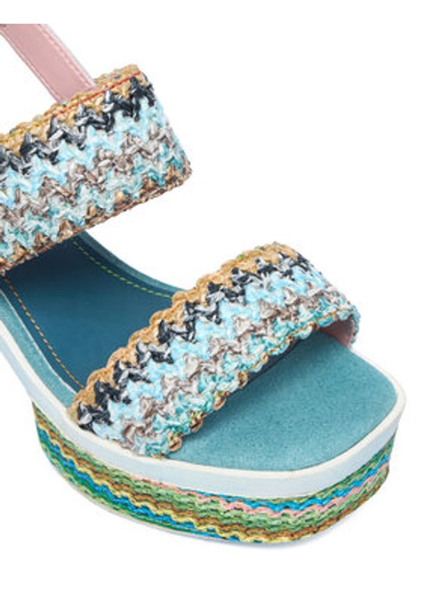 Laura Vita Sandały Noao 03 Niebieski. Kolor: niebieski. Materiał: materiał