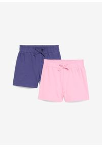 bonprix - Szorty z dżerseju z czystej bawełny organicznej (2 pary). Kolor: różowy. Materiał: bawełna, jersey. Sezon: lato
