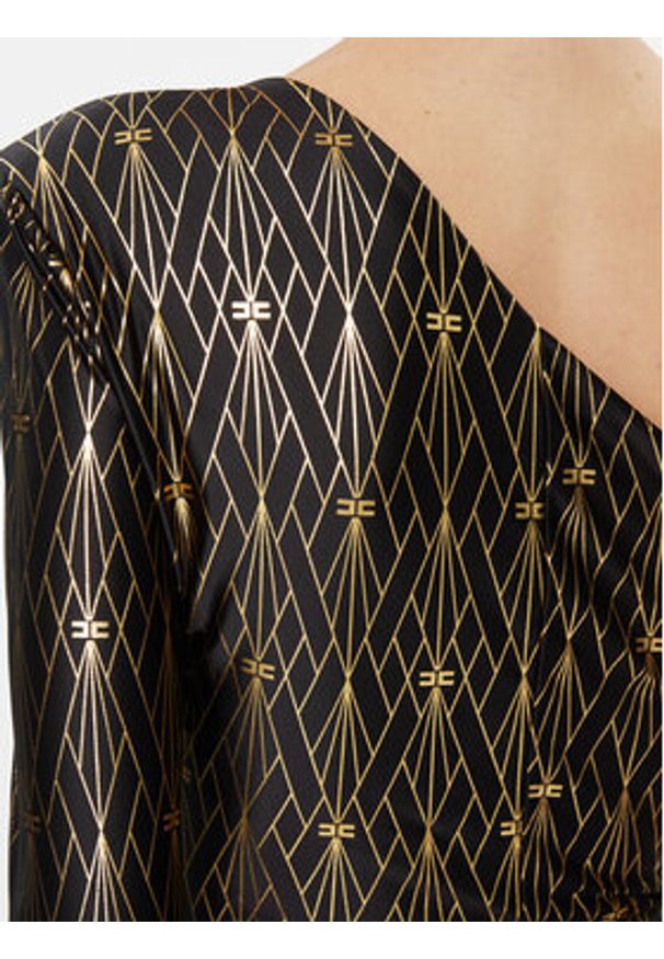 Elisabetta Franchi Kombinezon TU-022-37E2-V545 Czarny Slim Fit. Kolor: czarny. Materiał: syntetyk
