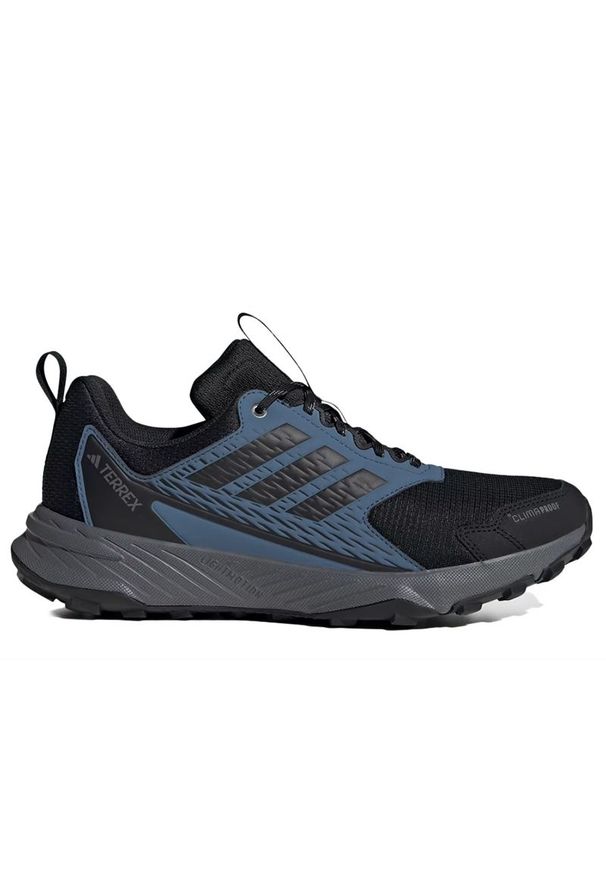 Adidas - Buty męskie adidas Terrex Tracefinder 2 Climaproof JR7769 - czarno-niebieskie. Kolor: czarny, niebieski, wielokolorowy. Materiał: syntetyk, materiał. Szerokość cholewki: normalna. Technologia: ClimaProof (Adidas). Model: Adidas Terrex