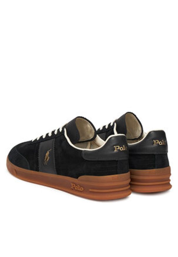 Polo Ralph Lauren Sneakersy 809978010001 Czarny. Kolor: czarny. Materiał: zamsz, skóra