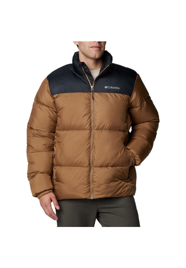 columbia - Kurtka sportowa męska Puffect III Jacket. Kolor: brązowy. Materiał: poliester. Sport: turystyka piesza