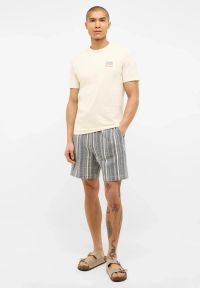 Męskie szorty Mustang Style Lockport Shorts Blue Dobby Stripe 1016479 12740 #6