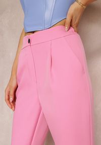 Renee - Różowe Spodnie Cygaretki Zalko. Okazja: na co dzień. Kolor: różowy. Styl: casual, klasyczny, elegancki #3
