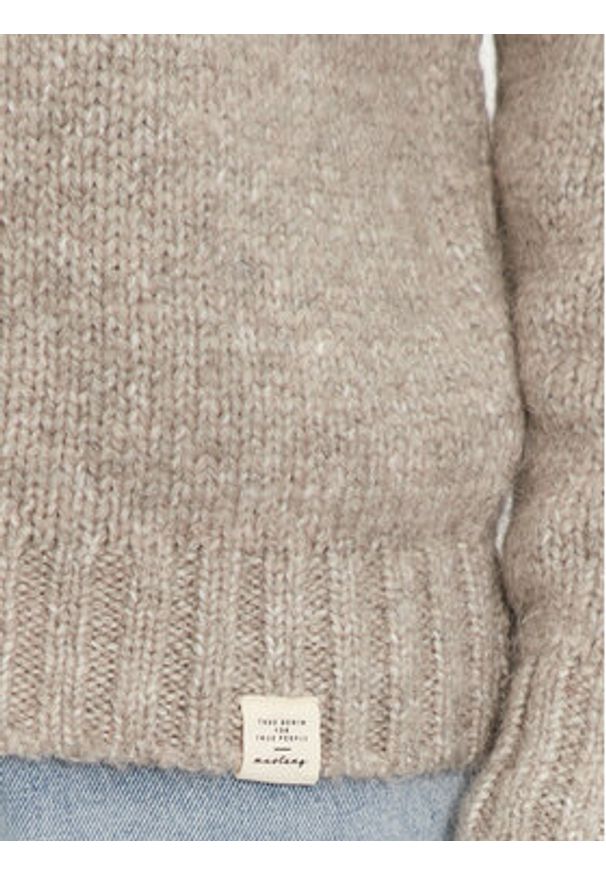 Mustang Sweter Edmonds 1015481 Beżowy Regular Fit. Kolor: beżowy. Materiał: syntetyk