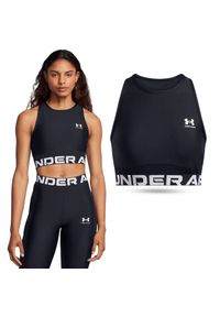 Koszulka treningowa damska Under Armour HeatGear Rib Tank bez rękawów. Kolor: czarny. Długość rękawa: bez rękawów