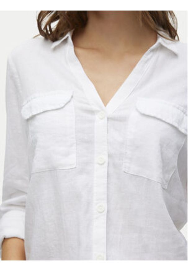 Vero Moda Koszula Linn 10308407 Biały Regular Fit. Kolor: biały. Materiał: wiskoza, len