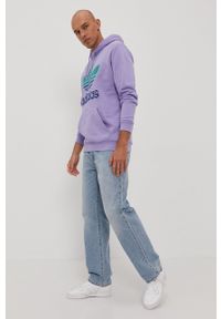 adidas Originals - Adidas Originals - Bluza bawełniana. Okazja: na co dzień. Kolor: fioletowy. Materiał: bawełna. Styl: casual #4