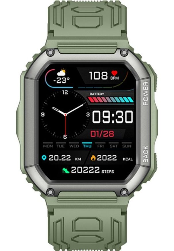 Smartwatch Rubicon E93 Zielony (RNCE93). Rodzaj zegarka: smartwatch. Kolor: zielony