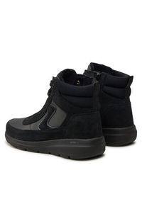 skechers - Skechers Botki 144198/BKGY Czarny. Kolor: czarny. Materiał: zamsz, skóra #3