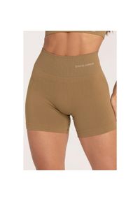 GYM GLAMOUR - Spodenki fitness damskie Gym Glamour push up 2.0. Kolor: żółty. Sport: fitness