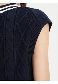 Guess Sweter V5GR00 Z3FB1 Granatowy Classic Fit. Kolor: niebieski. Materiał: bawełna #3