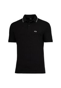 Armani Exchange Polo XM001289 AF10363 UC001 Czarny Regular Fit. Typ kołnierza: polo. Kolor: czarny. Materiał: bawełna #1