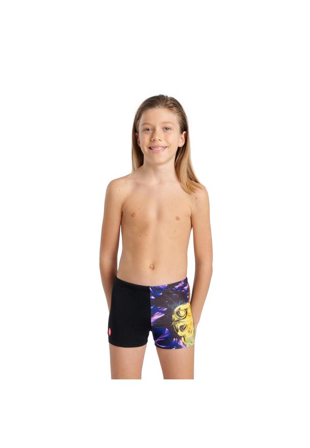 Szorty Kąpielowe Arena Crazy Swim Short Placement junior. Kolor: czarny. Materiał: materiał