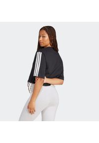 Adidas - Koszulka z krótkim rękawem damska ADIDAS Gym & Pilates. Materiał: włókno, materiał, bawełna. Długość rękawa: krótki rękaw. Długość: krótkie. Sport: joga i pilates
