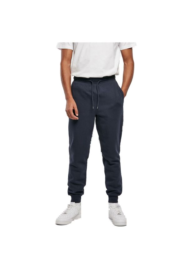 Spodnie dresowe Urban Classics Basic. Kolor: niebieski. Materiał: dresówka