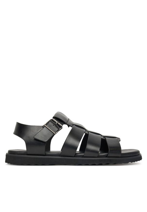 Aldo Sandały Darby 13913542 Czarny. Kolor: czarny. Materiał: skóra