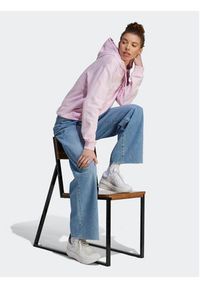 Adidas - adidas Bluza Essentials Linear Hoodie IL3343 Różowy Regular Fit. Kolor: różowy. Materiał: bawełna